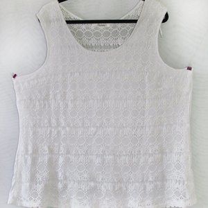 SOLITAIRE 3X White Lace Tank